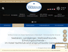 Tablet Screenshot of hotel-yachtclub.de